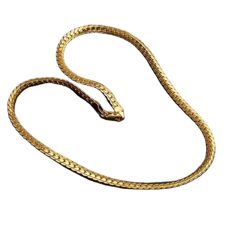 Mens Hip Hop Gold Plated Rope Chain 5mm 