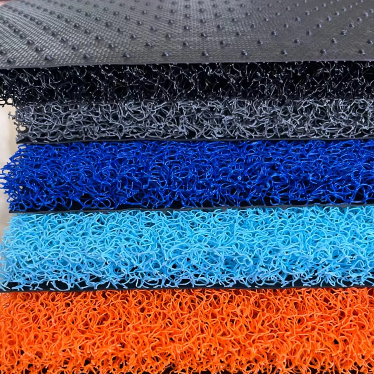 Customized Spike Backing Pvc Car Floor Mat Pvc Coil Car Mats 18Mm Pvc Coil Door Car Carpet Mat Rolls With Spike Backing