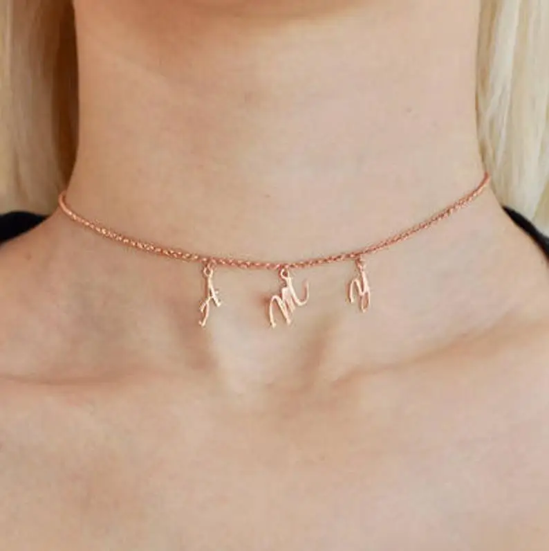 Stainless Steel Custom Name Choker 