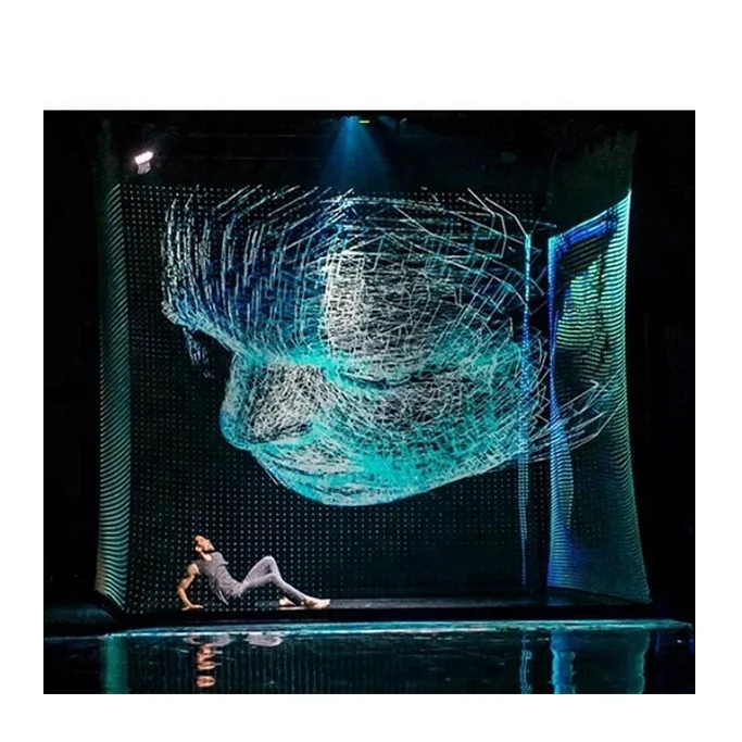 360 Degree 3D Holographic Projector Screen Hologram Mesh Screen for Big Show