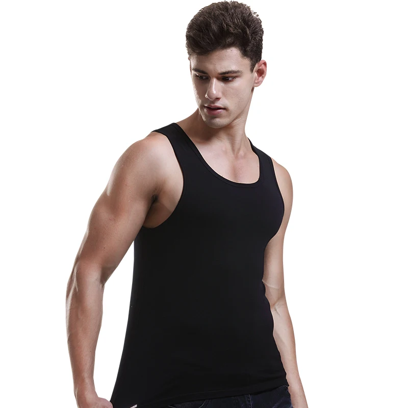 Wholesale Men's Tank Tops Organic Cotton Soft Sweat Proof Undershirt ...
