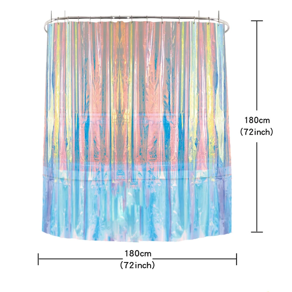Wholesale Luxury Western Waterproof Bathroom Curtain Plus Shower Curtains The Iridescent Peva