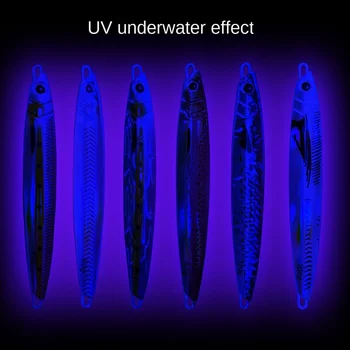 Bestseller Printed Slow-Rolling Iron Plate Lure UV 3D-Printed Crankbait Sea Fishing Boat Fishing Mackerel Metal – Metal Jig – view 3