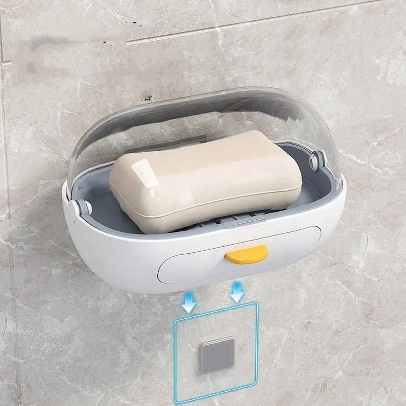 Cute Animal Multi-hook Strong Adhesive Kitchen Wall Hanging Hook Bathroom Soap Dish Drain Shelving