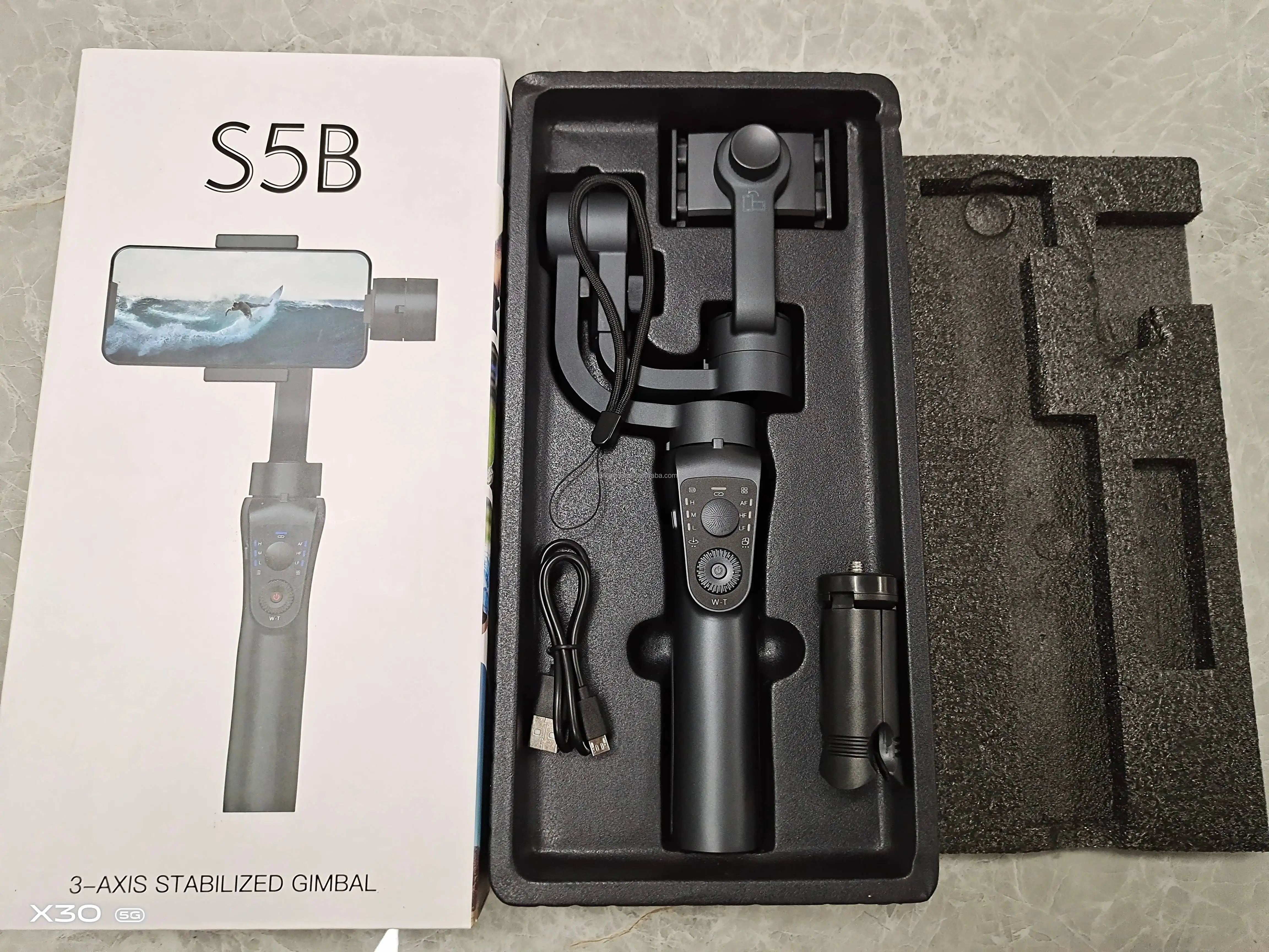 Wholesale S5B 3-Axis Gimbal Stabilizer for Smartphones - Handheld