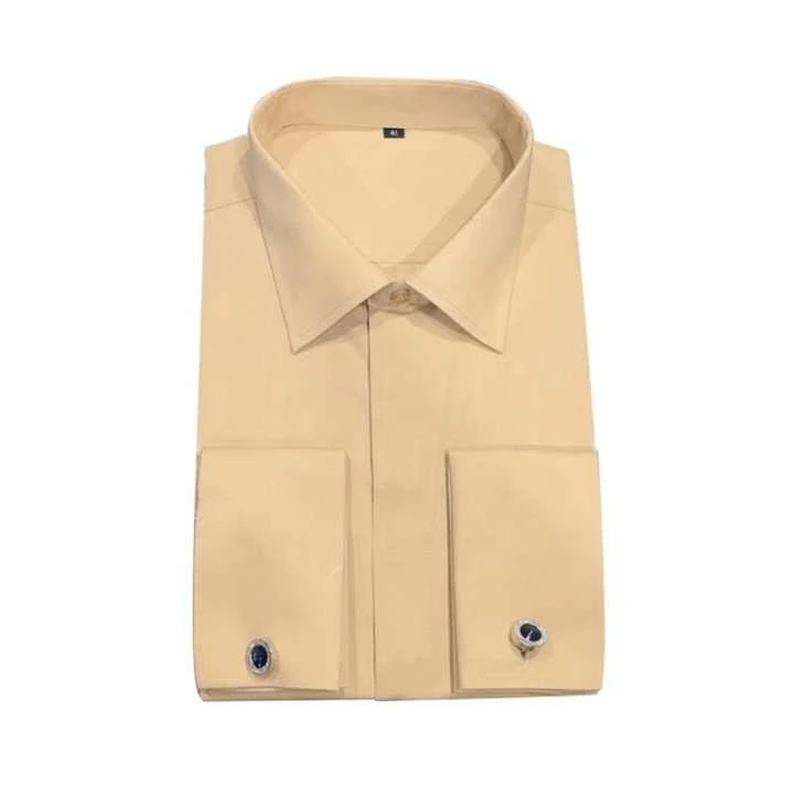 Wholesale Formal long leeves For Men business hirt cotton dress hirt White French Cuff hirt Party hirt Formal hirts For Men Party Wear hirts For Men