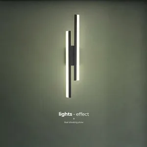 Minimalist Black LED Wall Lamp Creative Sconce Light for Bedroom Bedside or Restaurant 220V 230V with IP20