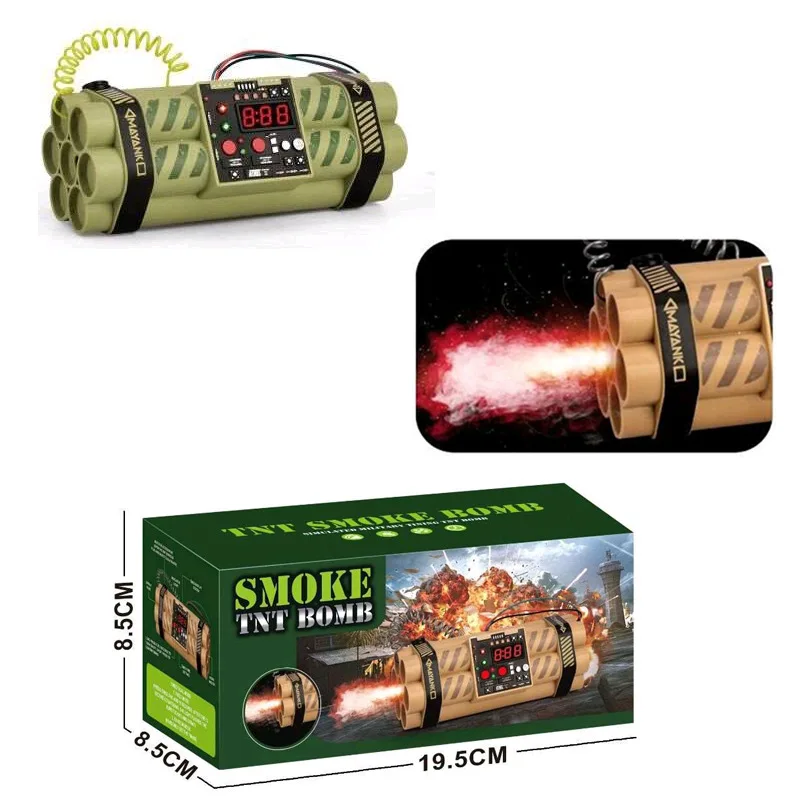 CS Smoke Time Bomb with Sound and Light Grenade Military TNT Smoke Bomb Inspired Children'sToy