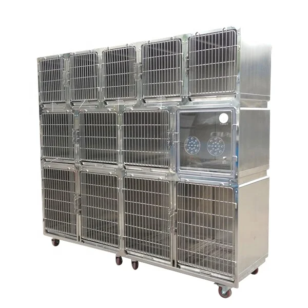 Hot Selling YSVET0510 Integrated type Stainless Steel Pet Cage veterinary Cage Animal Cage For Dog Cat