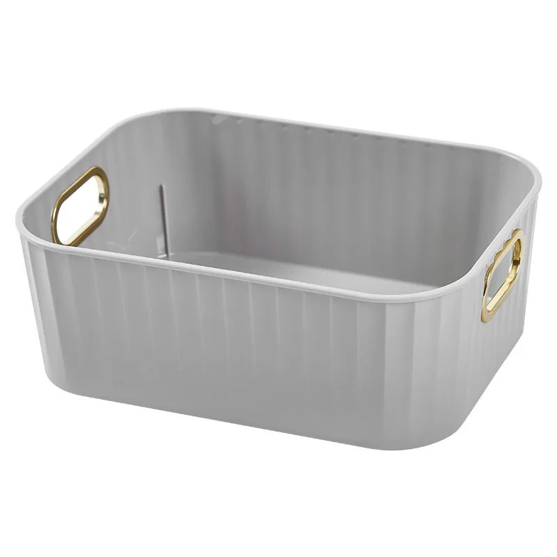 Nordic Style Acrylic Finishing Storage Basket Plastic Makeup Organizer Container Storage Basket manufacture