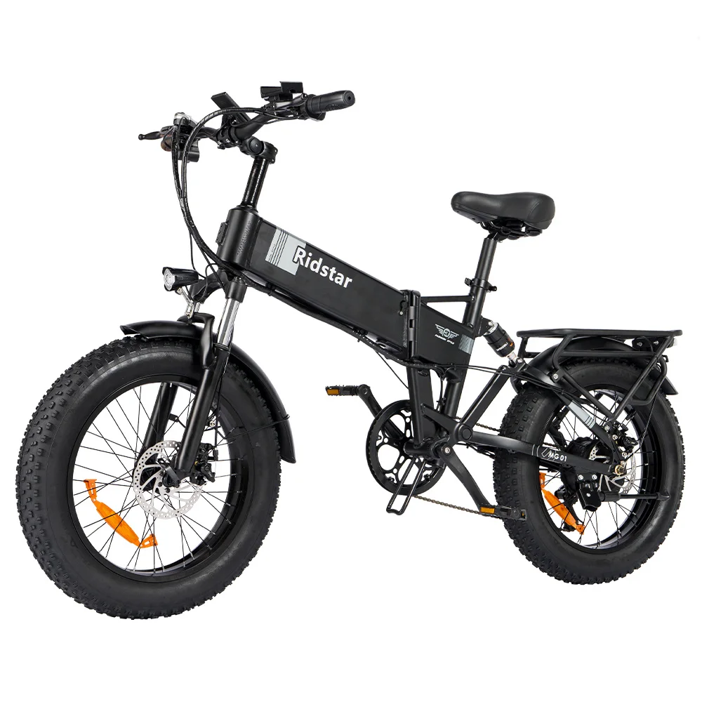 1000W 48V 15AH 45 km/h 80km Ridstar H20 Klapp-Elektro fahrrad mit 20 Zoll fetten Reifen vorne und hinten Doppel hydraulik federu