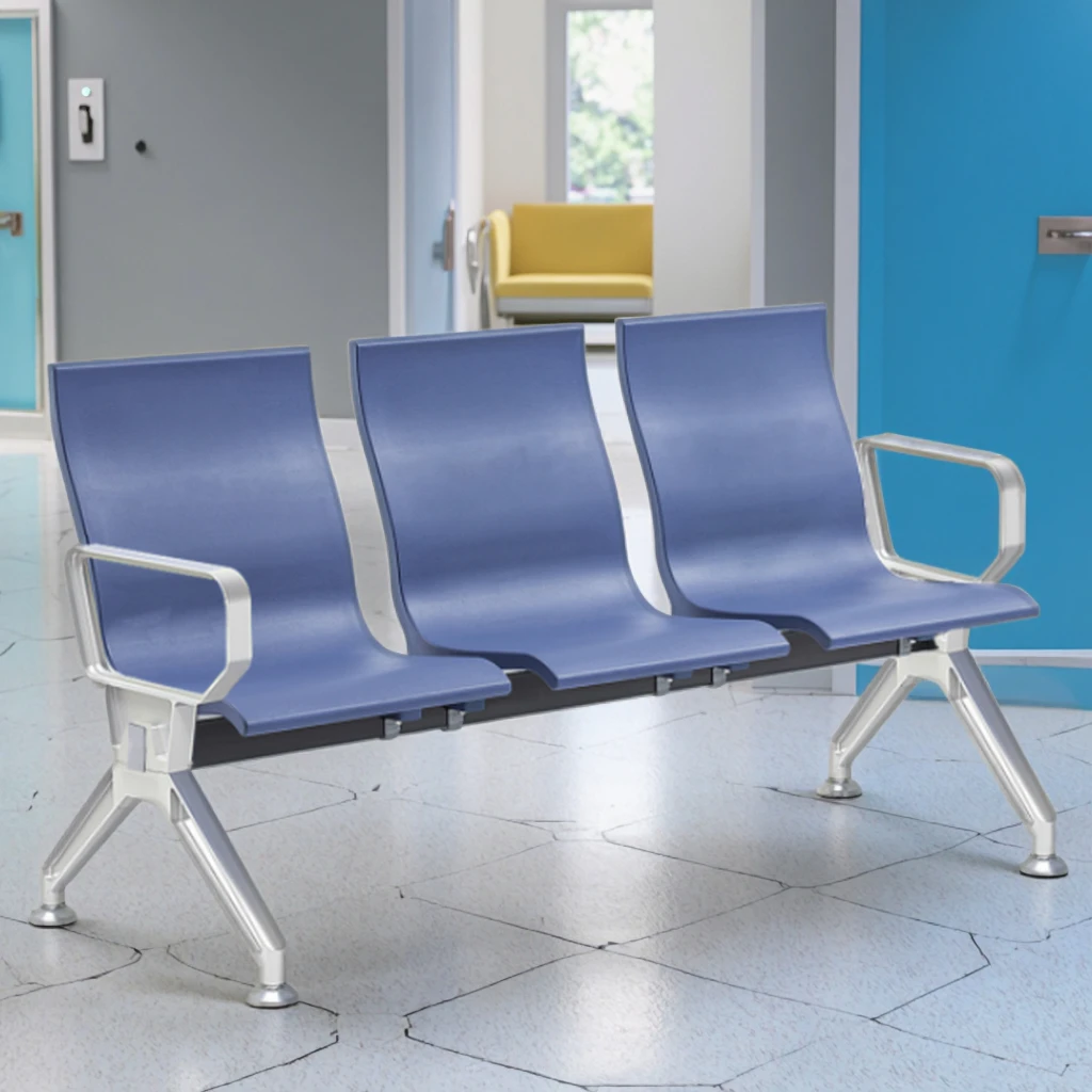 Cost-Effective Modern Steel Hospital Chairs with Standard Tube Frame for Cafeterias and Schools 6