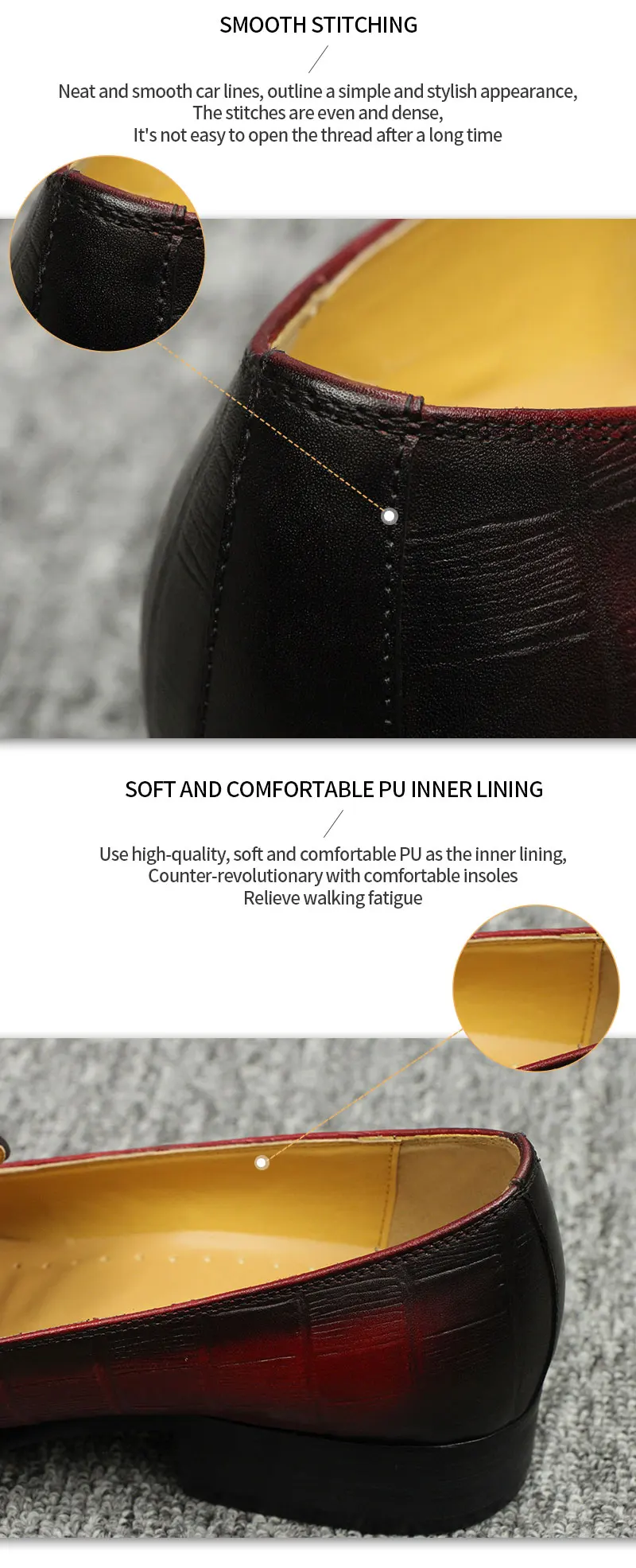 Wholesale Loafer Men Fashion Cowhide Shoes Casual Gentleman Party