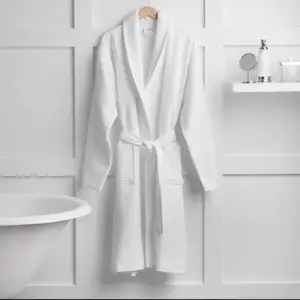 Super Soft Fluffy 100% Cotton Waffle Terry Bathrobe for Spa and Hotel Use with Custom Logo Eco Friendly Luxurious Design