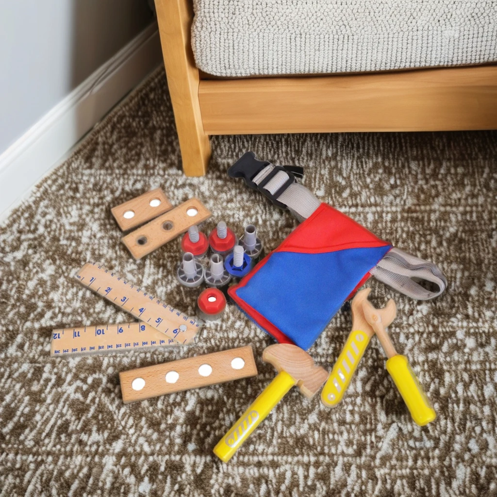 Деревянный игровой домик игрушечный детский Винт инструмент с деревянным гаечным ключом Набор детских инструментов