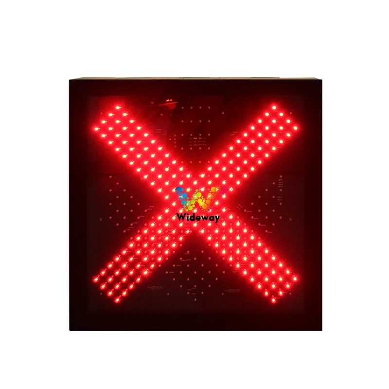 Feu De Signalisation LED 200 Mm - Croix Rouge / Flèche Verte - IP65 étanche - Alimentation 12/24V Ou 85-265V AC - Pour Parking, Lave-auto, Voie Privée
