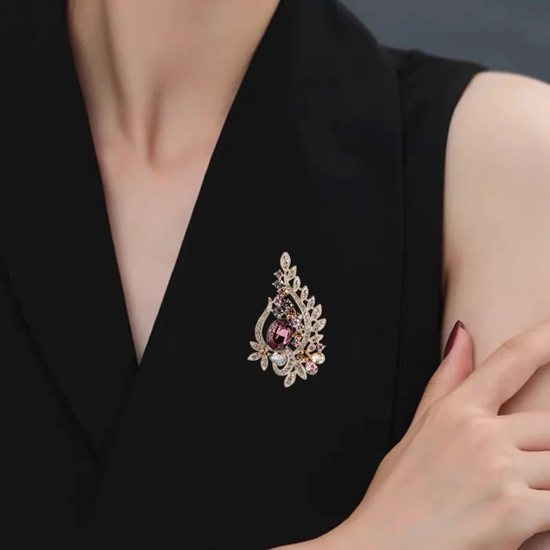 knee length dresses for ladies FEELING ZESTY PU STATEMENT BROOCH  AKIRA