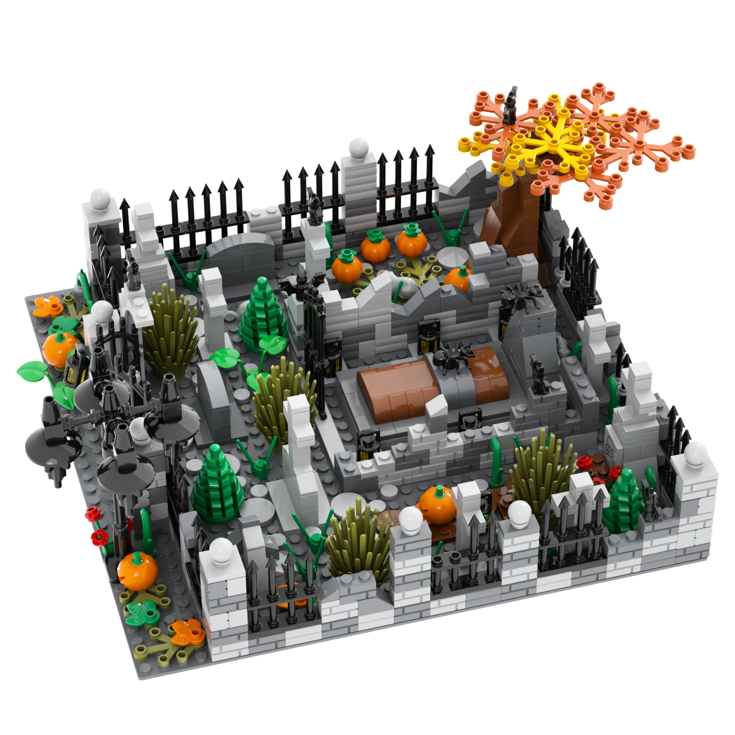 Set Blocchi Costruzione Halloween 6 In 1 – 601 Pezzi, Casa Stregata, Pipistrello E Fantasma, Per Adulti E Ragazzi 16+ - 3
