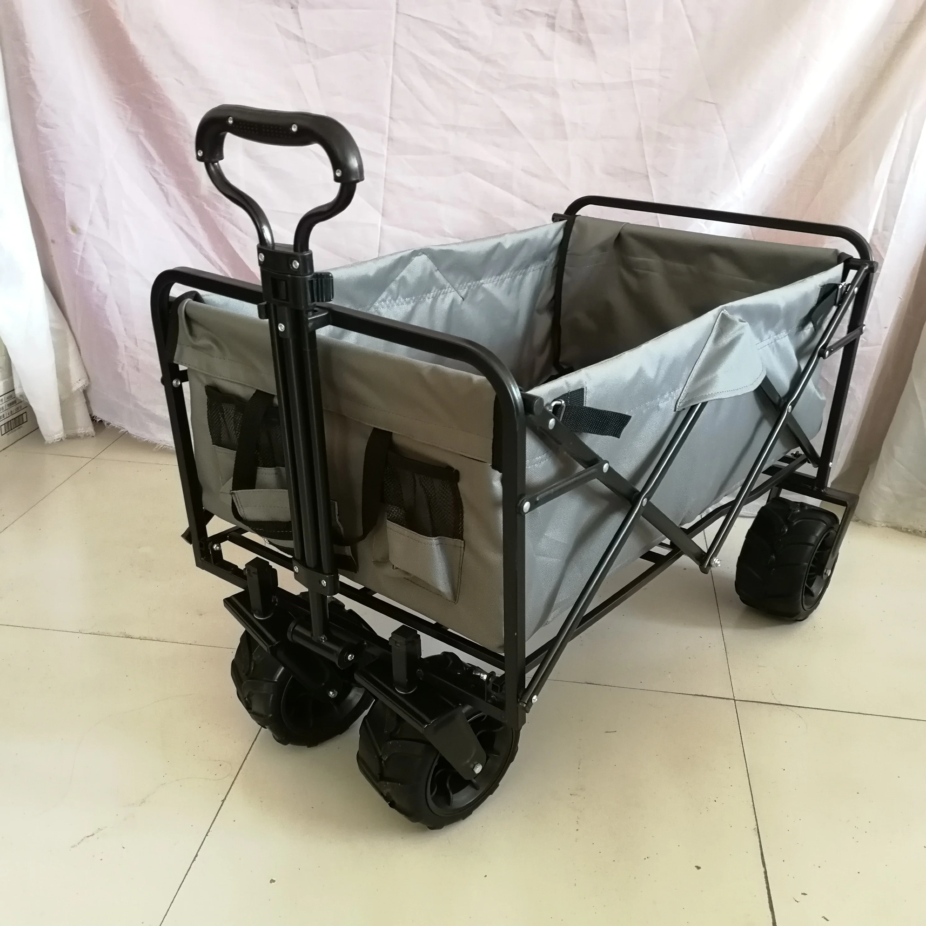 Collapsible Outdoor Handcart Beach Wagon Offroad Transport Folding