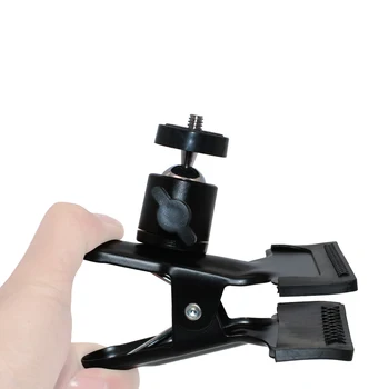 J016 Adjustable 1/4 UNC Screw 360 Rotating Panoramic Aluminum Camera Tripod Plate Ball Head Super Clamp