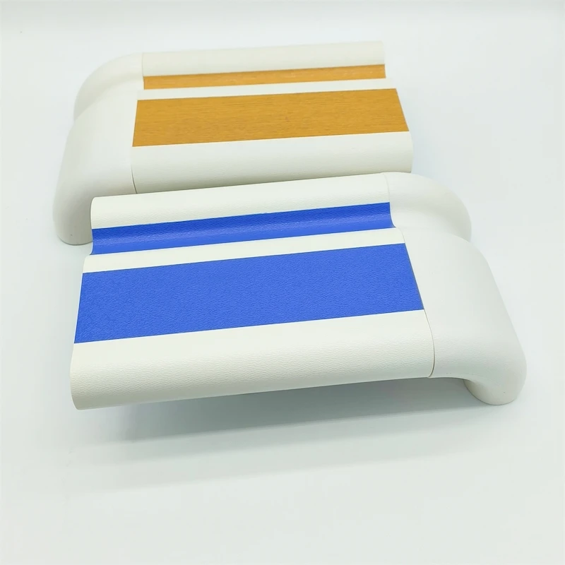 PVC Cover and Aluminium Retainer Hospital Stair Wall Handrail Plastic Hand Rail for Elderly