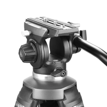 E-IMAGE EK610 Professional Compact Tripod with Fluid Head 65mm Bowl detail image
