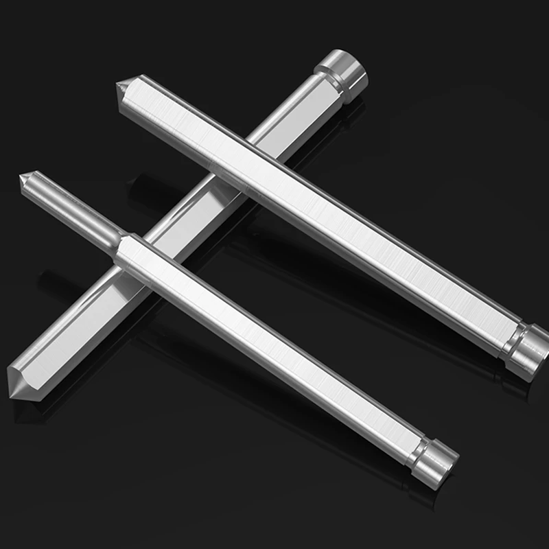 2 Perni Di Centraggio In Acciaio Rapido 6,34x77 Mm - Per Frese Anulari Con Profondità Taglio 25 E 30 Mm