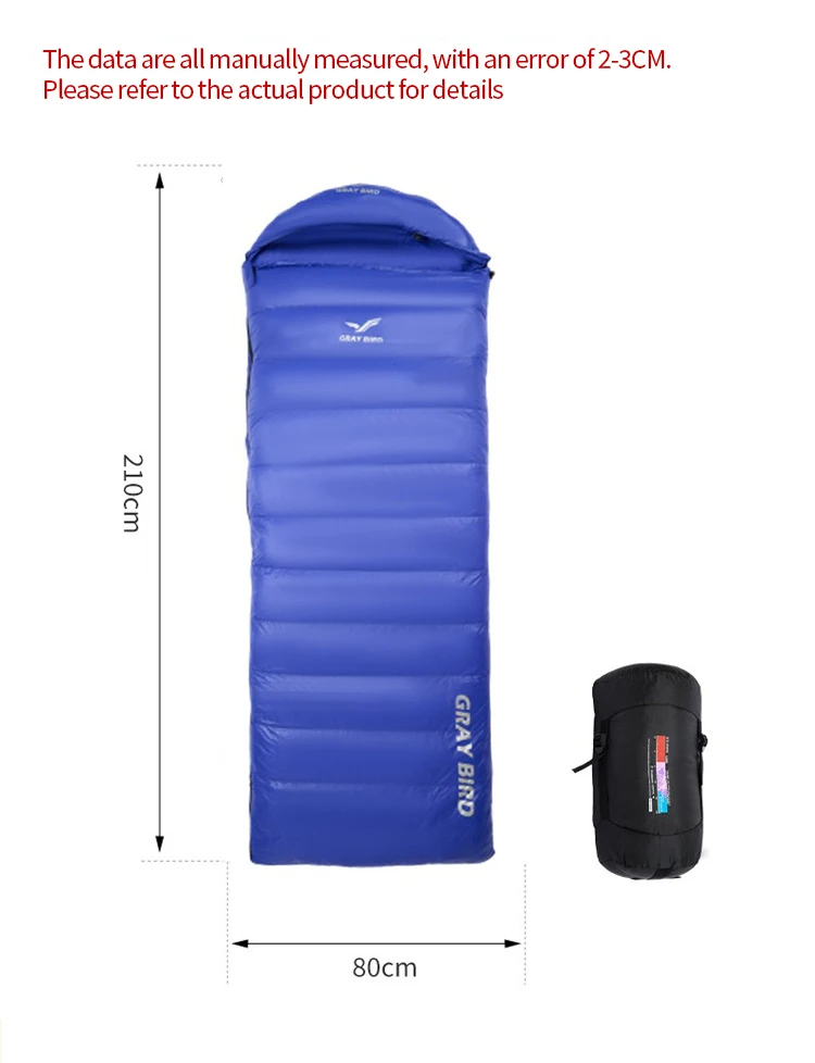 95% Goose Down Ultralight Envelope Style Camping Sleeping Bag For ...