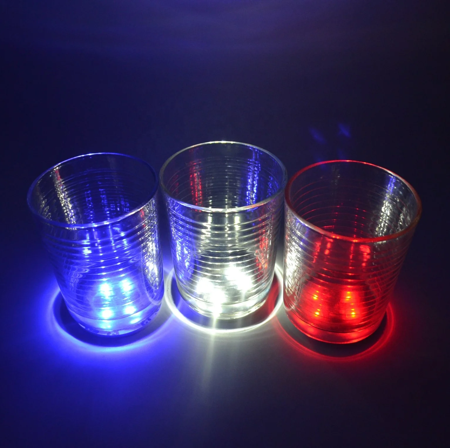 LINLI 4 LED Bottle Sparklers for Wine Liquor Champagne Bottle Light up Flashing Bottle Sticker Light Cup Holder for Party Bar