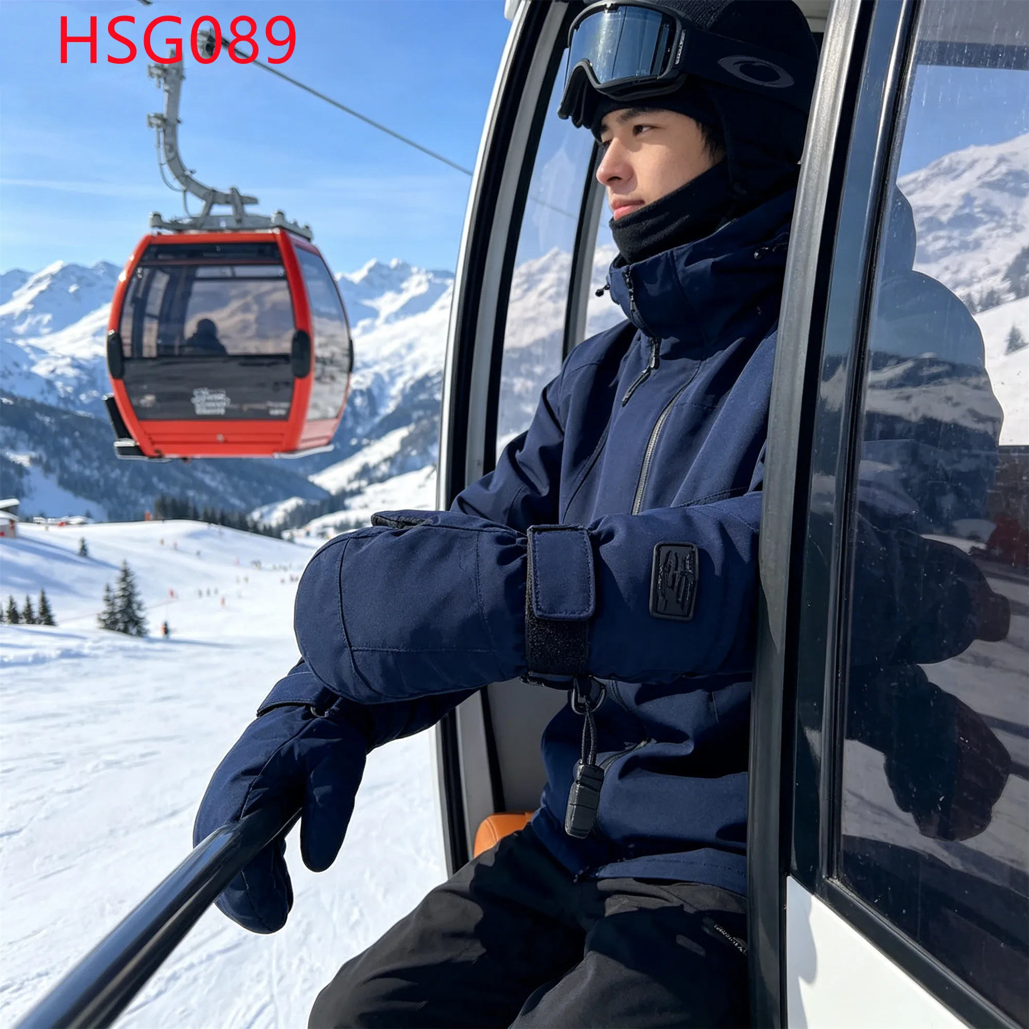 LXG,Cold Region Work Nicely Stitched Stylish Silhouette Ski Gloves Playing Snowball Fights Windproof Shell Snow Gloves HSG089