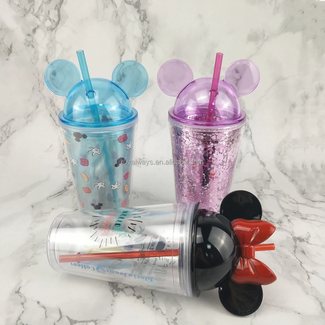 ➡ Vaso de doble pared de #minniemouse #DekoraVinyl #personalizado