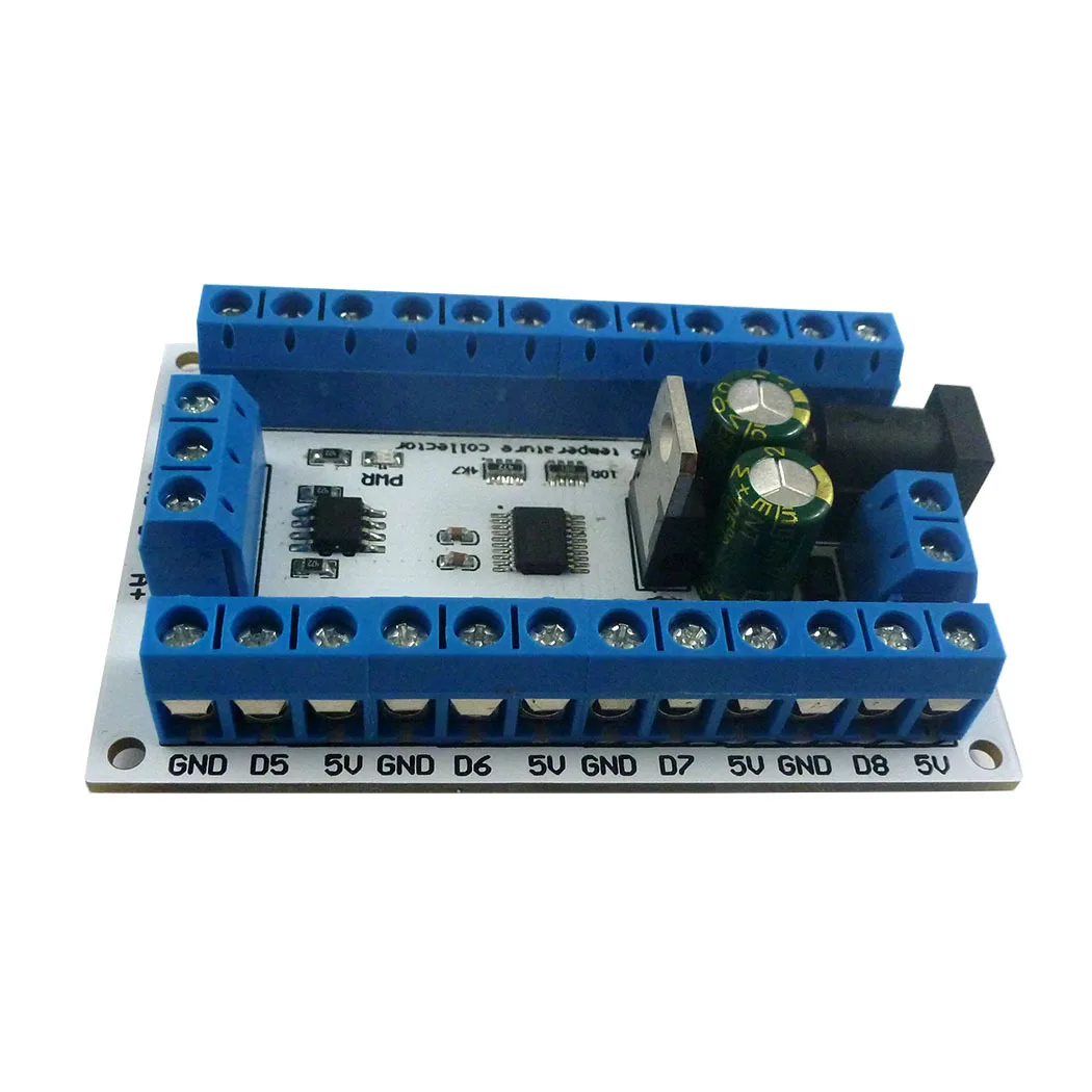 8-channel RS485 DS18B20 Sensor Board MODBUS RTU Paperless Recorder PLC ...