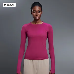 Quick-drying Top Long Sleeves Women's Sports Running Fitness Breathable Seamless One-piece Yoga Suit