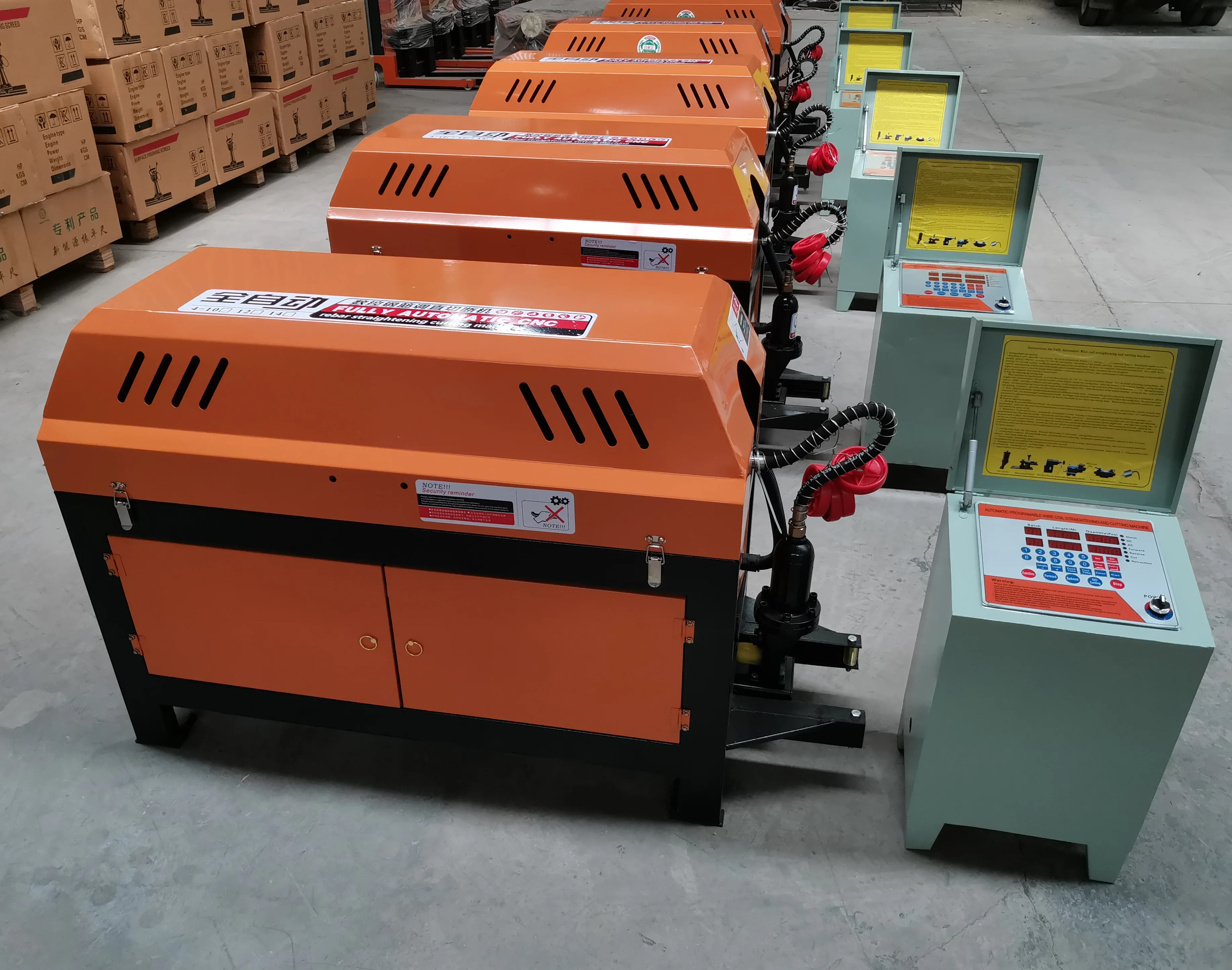 High Speed Automatic Cnc Screw Iron Reinforcement Coil Steel Wire Cutting Rod Steel Metal Bar Straightening Making Machine