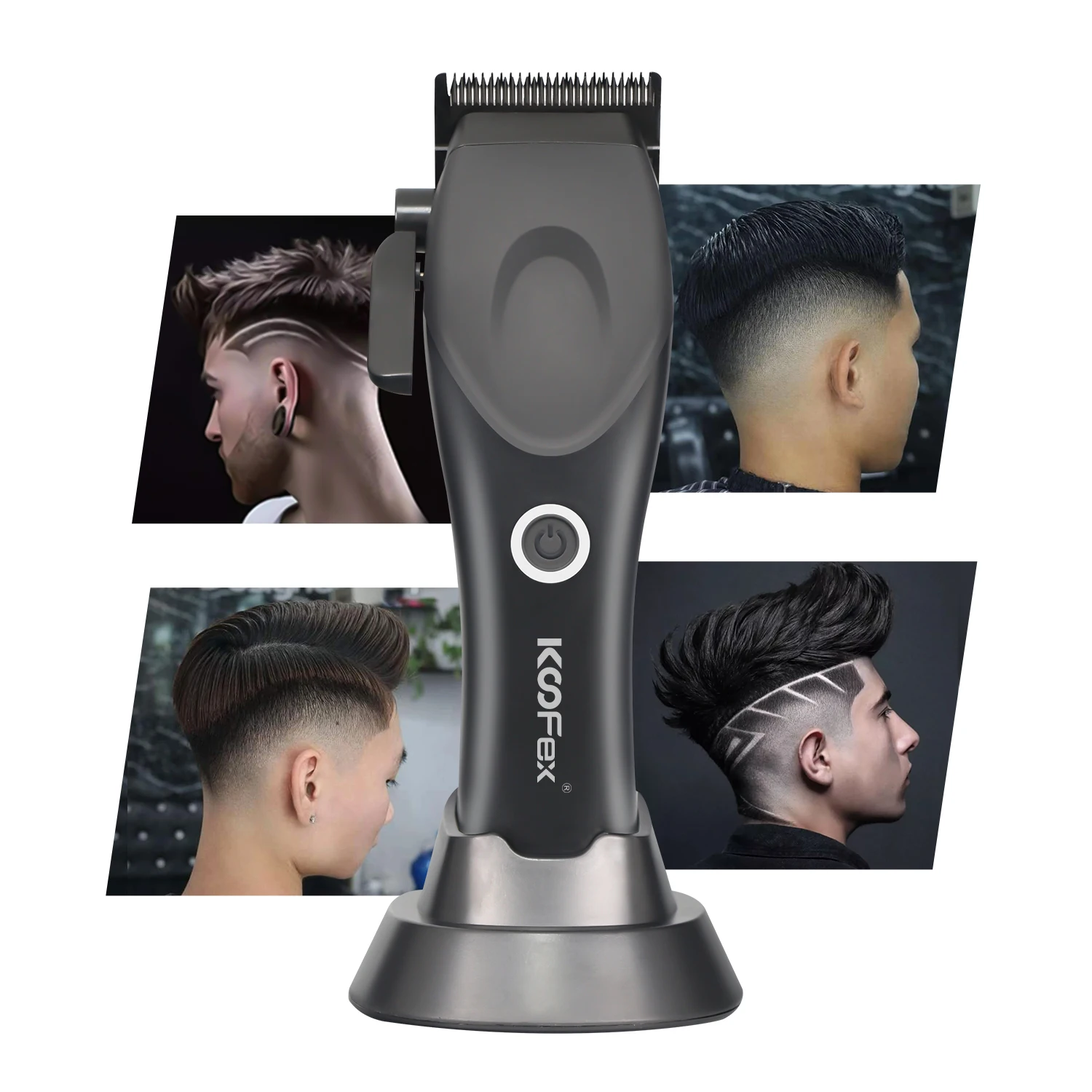 Koofex KF-6386 Cordless Hair Clipper, 8000 RPM, Adjustable Cutting