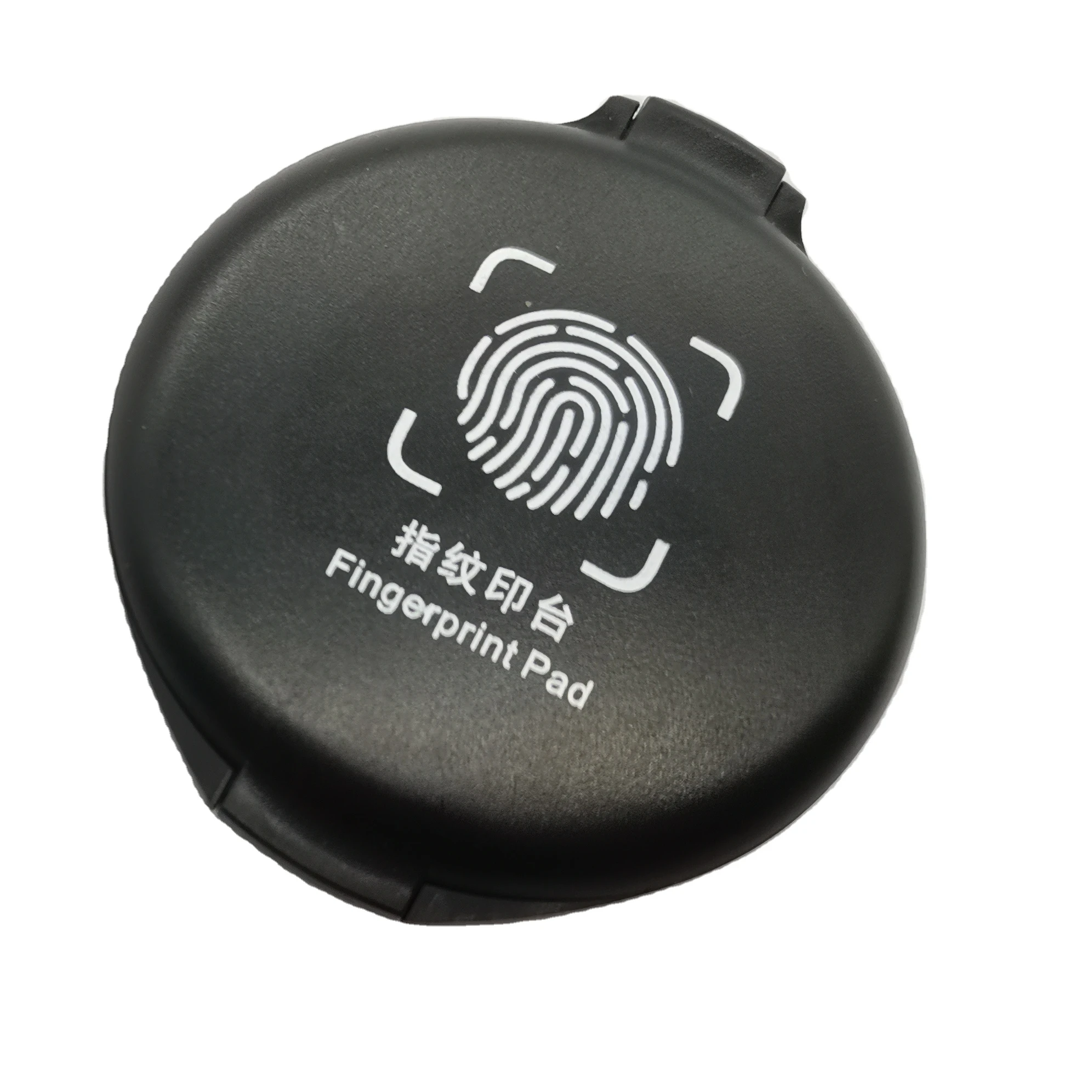 Round Office Fingerprint Stamp Pad/Plastic Black Stamp Ink Pad - China Ink  Pad, Footprint Ink Pad