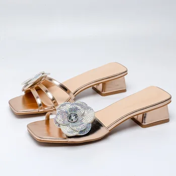 2024 Versatile fairy style fashionable comfortable floral sandals