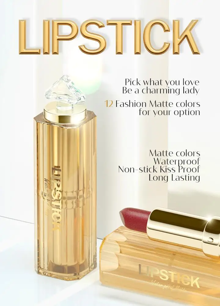 Customised Pink Gradient Glitter Private Label Natural Organic Lipstick