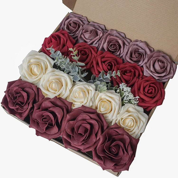 Artificial Flowers Roses Dark Red Roses W Stem For Diy Wedding Bouquets Centerpieces Arrangements Party Baby Shower Home Decor Buy Artificial Wedding Flowers Real Touch Roses Flowers Artificial Variety Artificial Flowers Plants High Quality Artificial