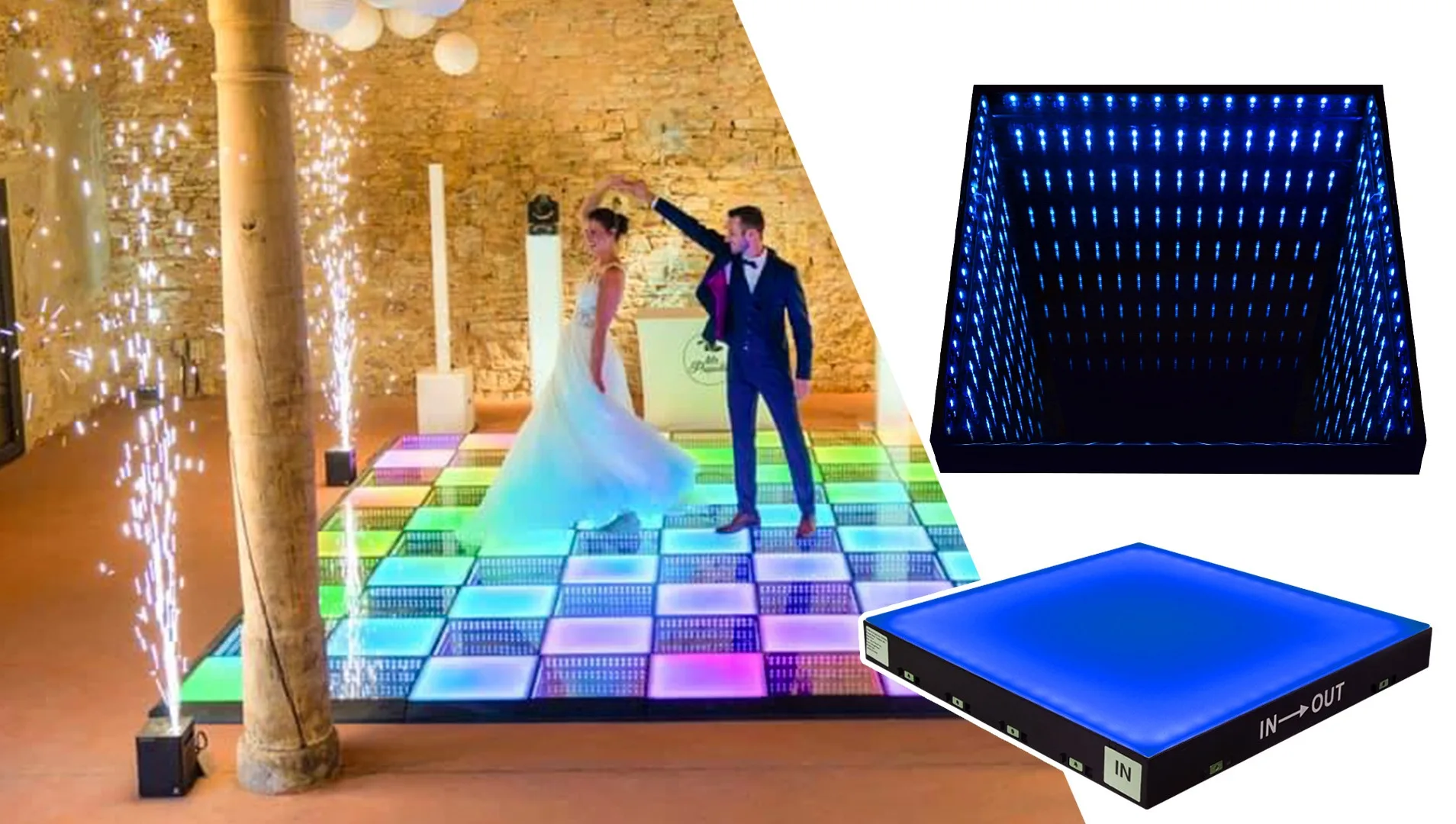 3d Infinity Mirror Video Light Led Dance Floor Glass Rgb Interactive ...