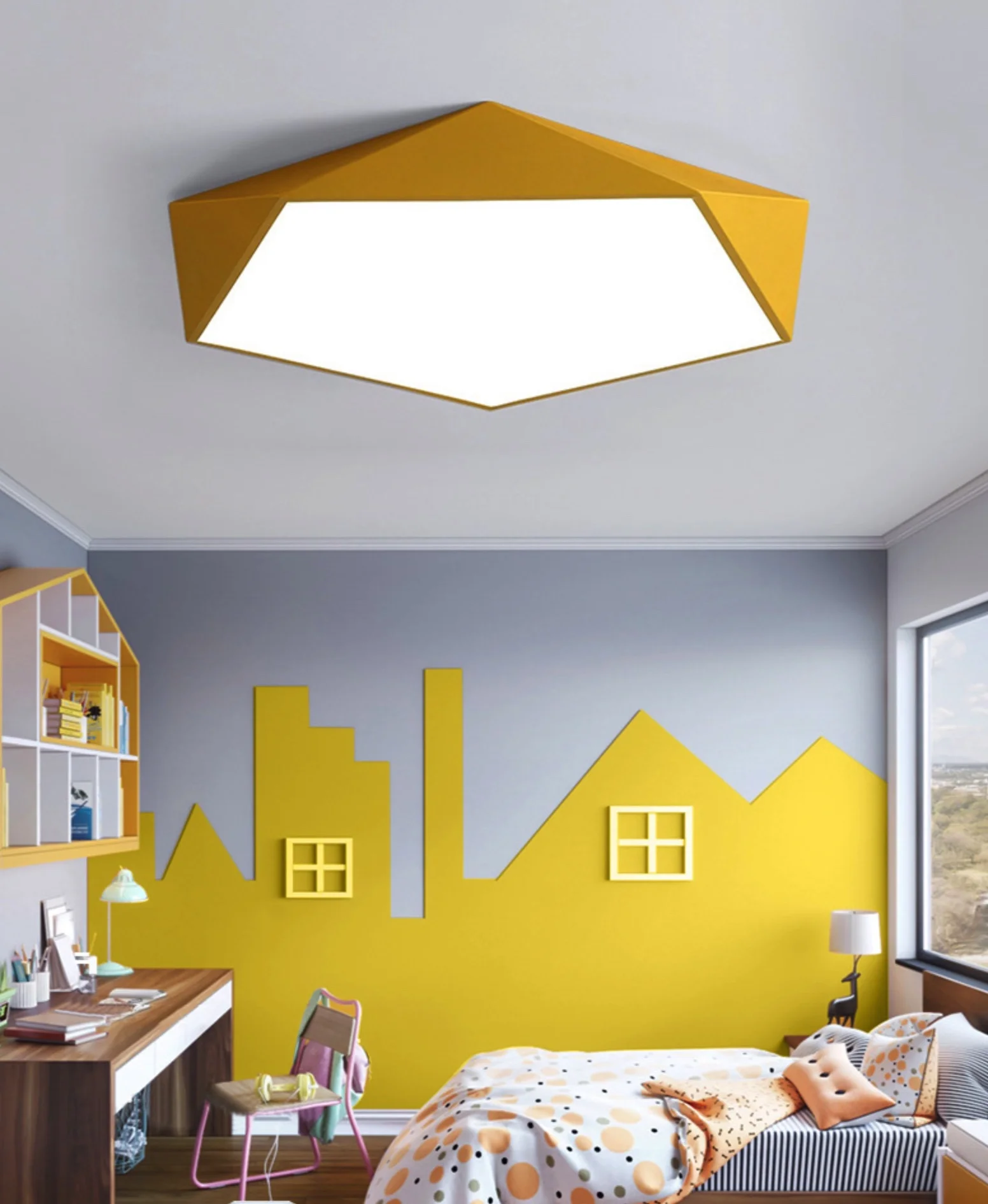 Children Room Lamp - Modern Ceiling LED with Multiple Colors, image size:1552x1890