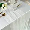 White gauze and white beads