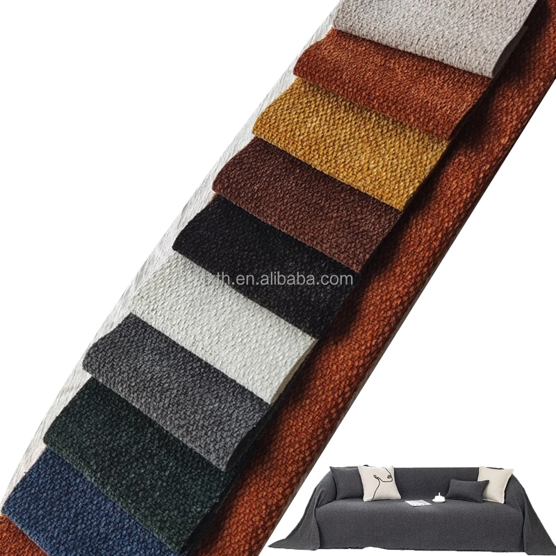 Tear Resistant Home Textile 100 Polyester Woven Plain Chenille Fabric