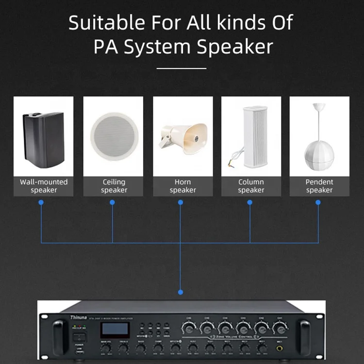 PA System Multi Channel Speaker Volume Control Professional Mixing Power  Audio Amplifier Match for Sound Mixer with Wireless BT