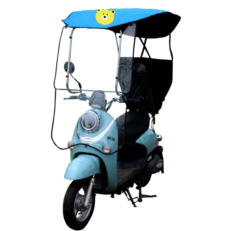 KLH434 Outdoor Windproof Electric Bike Sunshade Durable Motorcycle Umbrella  Detachable Scooter Bicycle Umbrellas
