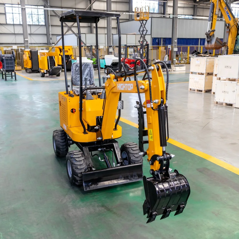 HIGHTOP HT10L Эң Кичинекей Гидравликалык 1000 кг Железо Долбоочу Мини Экскаватор