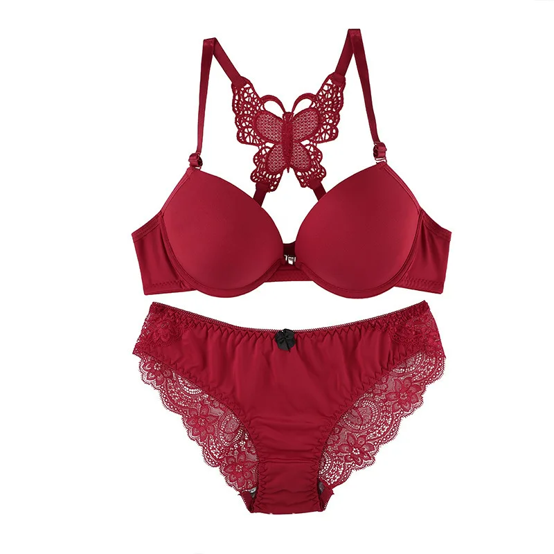 women sexy front lace butterfly lingerie