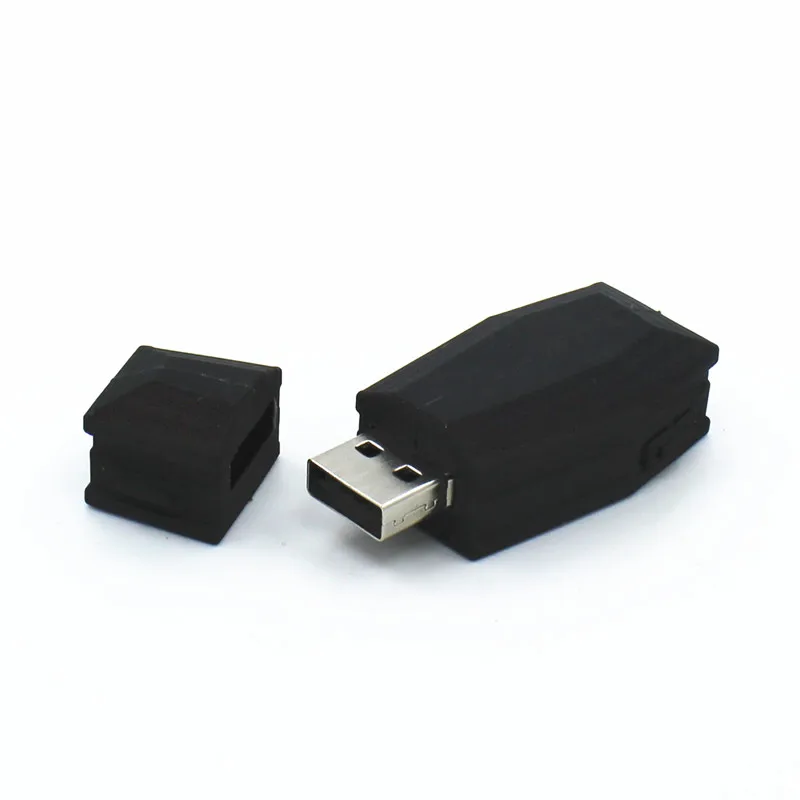 SL006Fast Speed 16GB Bulk Order Individualized Design with Key Ring Coffin Shape Silicon USB Flash Drive