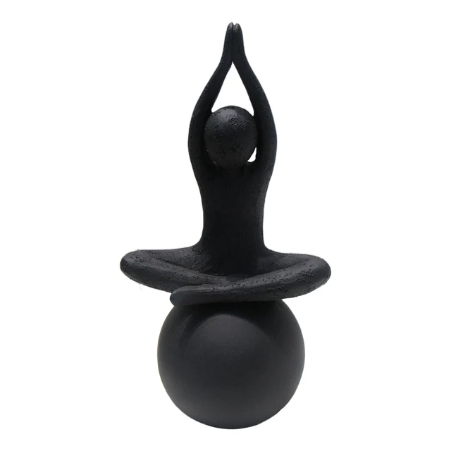 Resin mold home decoration lady yoga on ball Modern Art Thinker Statue Resin yoga Abstract Figurine Home Crafts Decoration