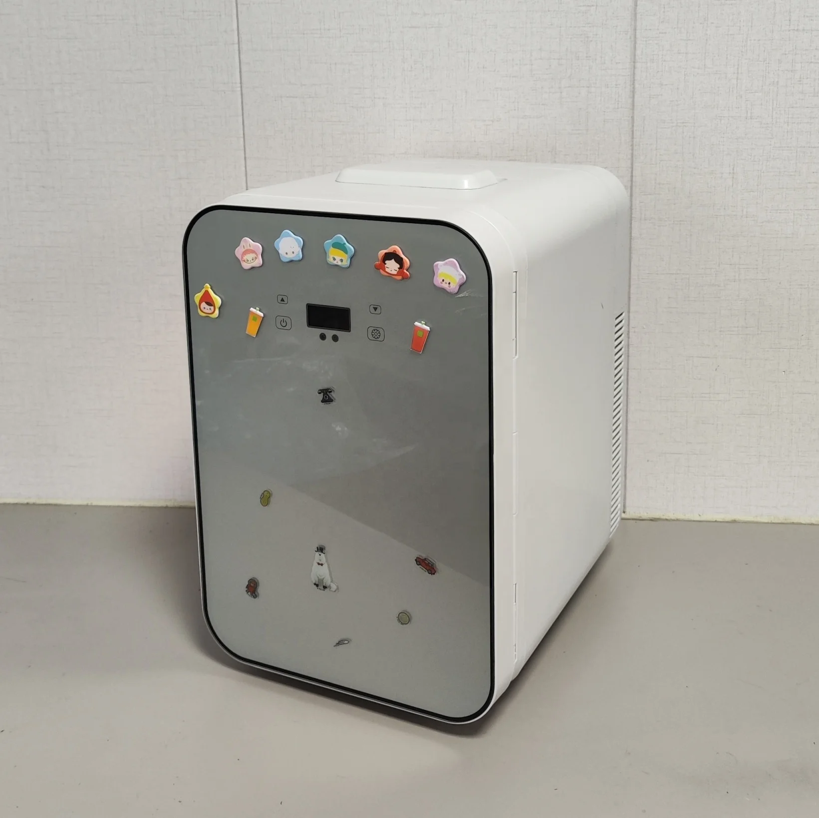 Aldi Ambiano 16L Mini Fridge with Custom Decor Sticker, LED Screen